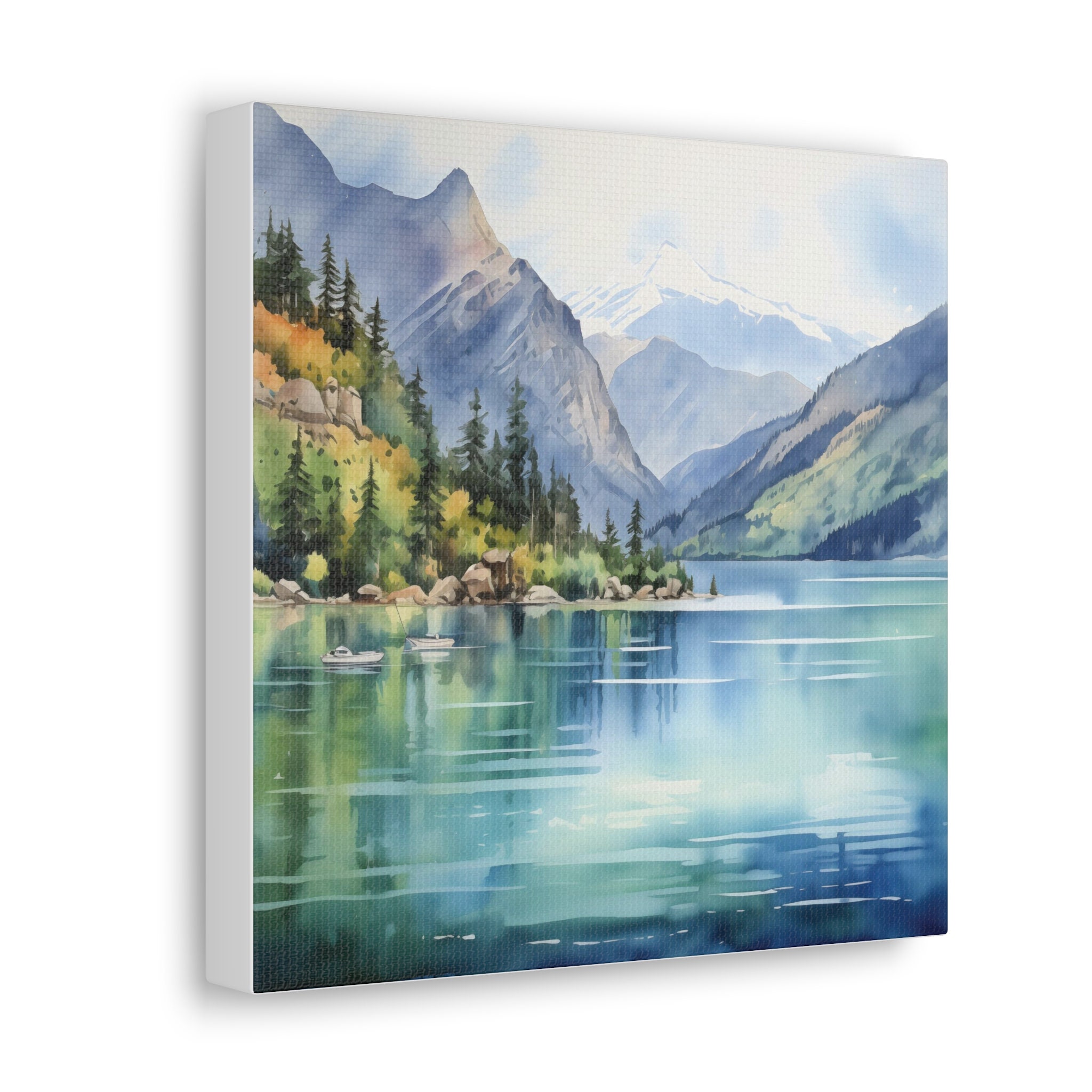 Lake Chelan WA Art Print, Watercolor, Canvas Art, Travel Print, Wall