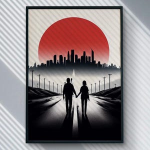The Last of Us Game Poster, Full Page, minimalist, AI home decor, gaming print, wall art, video game print, computer game art, gamer gift
