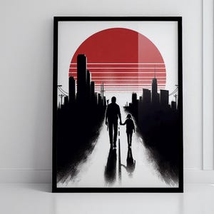 The Last of Us Game Poster, Full Page, minimalist, AI home decor, gaming print, wall art, video game print, computer game art, gamer gift
