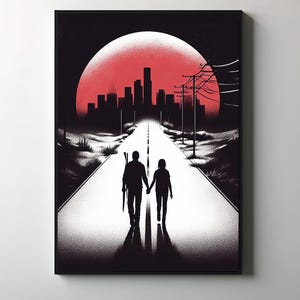 The Last of Us Game Poster, Full Page, minimalist, AI home decor, gaming print, wall art, video game print, computer game art, gamer gift