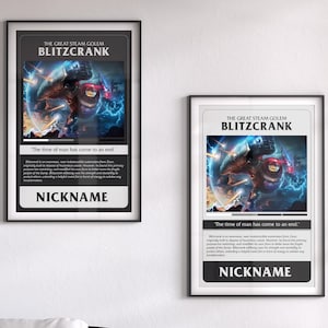 Custom League Of Legends Poster, Digital Game Poster, Lol poster, Ezreal, Yasuo Poster, Poppy, Zed, Gwen, Katarina, Talon, Gaming Poster