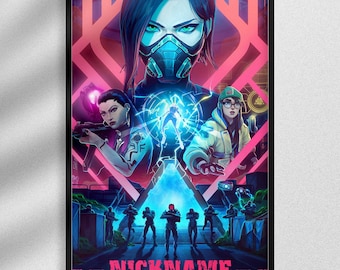 Custom Valorant Agent Poster: Personalized Game Art (Digital Download)