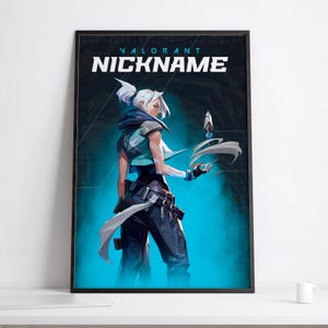 Valorant custom poster, Valorant Personalized, Valorant Fade poster, Reyna, Jett, Killjoy, Valorant art, Viper, Raze, Gaming poster, Tejo