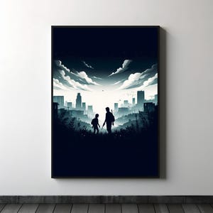 The Last of Us Game Poster, Full Page, minimalist, AI home decor, gaming print, wall art, video game print, computer game art, gamer gift