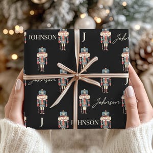 Nutcracker Wrapping Paper Personalized Christmas Wrapping Paper Rolls, Unique Christmas Wrapping Paper, Custom Holiday Wrapping Paper