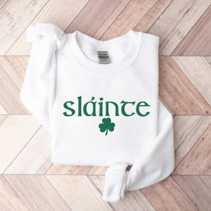 Embroidered St Patricks Day Sweatshirt Shamrock Sweatshirt Cheers Sweatshirt St Patricks Sweater St Paddys Day Shirt Lucky Irish Sweatshirt