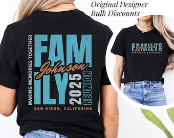Custom Family Reunion Shirts 2026, Matching Reunion Tees, Front and Back Shirt Design, Personalized Family Event Shirt Family Cookout