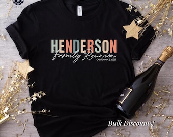 Family Reunion Shirt 2026, Custom Matching Shirts, All Ages, Personalized with Name, Year & Location, Family Reunion Shirt, Reunion Favors