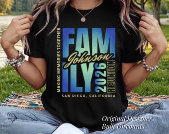 Custom Family Reunion Shirts 2026 – Matching Reunion T-Shirts – Personalized Family Gifts – Group Reunion Tee – Shirts for Large Groups