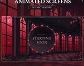 Gothic Vampire Animated Screens | Stream screens | Dark | Twitch | Youtube | Gamer Overlay | Red Rose | Gothic | Animated Stream Screen