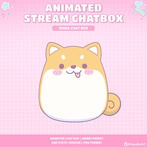 Animated Chatbox - Cute Shiba Inu Dog | Stream Overlay |  Stream Setup | Just Chatting | cute aesthetic | Twitch Chatbox | Streamer