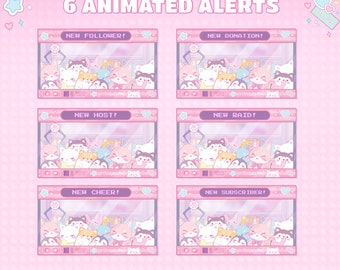 Animated Alerts - Cute Arcade Claw Machine | Stream Alerts | Twitch | Pop Up | Follower, Subscriber, Donation, Cheer, Raid | Twitch pack