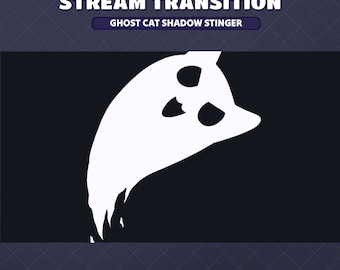 Ghost Cat Shadow Stinger Transition | Dark Twitch Stinger Transition | Animated Overlay | Spooky | Halloween | Streamer | Youtube | OBS