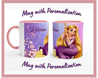 Violet Ceramic Mug Rapunzel Gift For Kids Mug For Girls Disney Mug Princess Gift Princess Mug Princess Fans Ceramic Mug for Fairytale Lovers