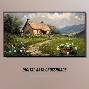 Irish Cottage Landscape Art for Samsung Frame TV (Digital Download)