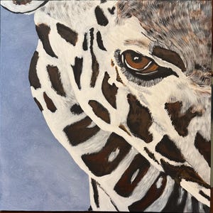 Zebra Acrylic Paintings, Canvas Acrylic Wildlife Paintings,  Zebra Head Acrylic Painting