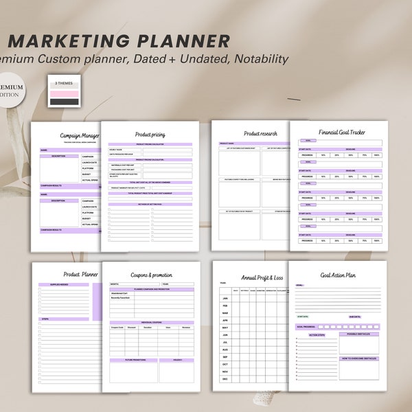 2024 Marketing Planner, 2024 Marketing Journal, 2024 Sales Planner, 2024 Sales Journal, Digital Marketing planner, Digital Marketing journal