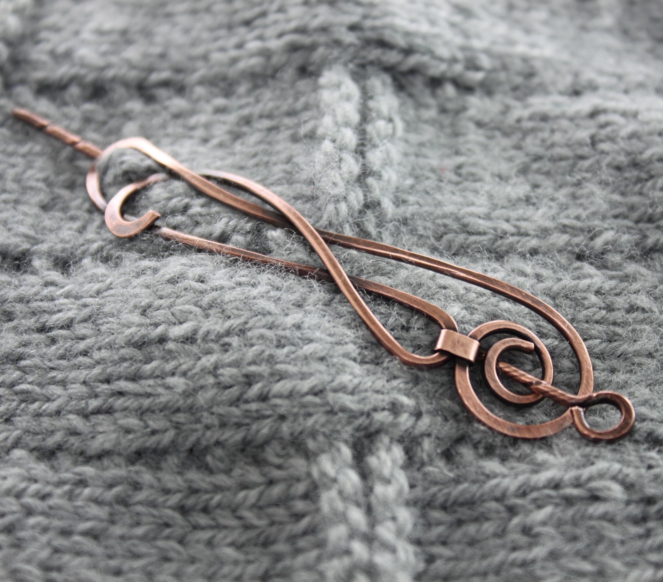 Antique Copper Barrette - Etsy display picture 3