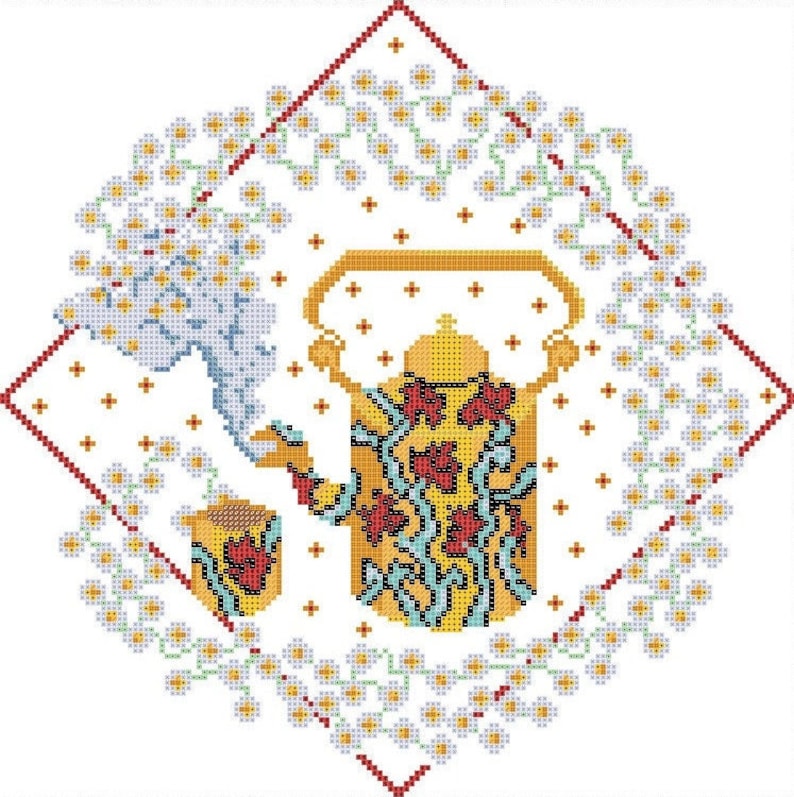 Teapot Dream Cross Stitch Pattern Etsy