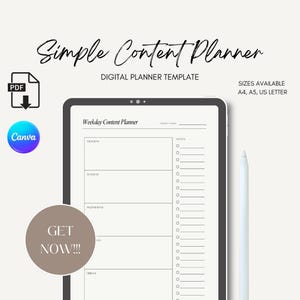 30-Page YouTube Planner | Digital Download | Content Creator PDF | Weekly & Monthly Planning | Printable Social Media Organizer