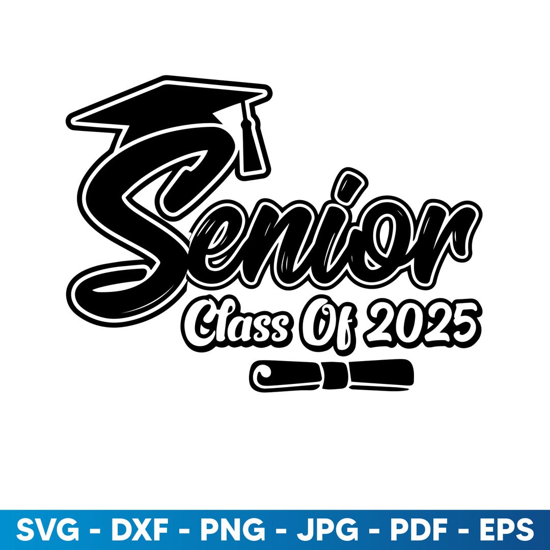 Senior 2025, Retro Graduation Svg, Sublimation Design, Digital Download Graduation 2025 Svg