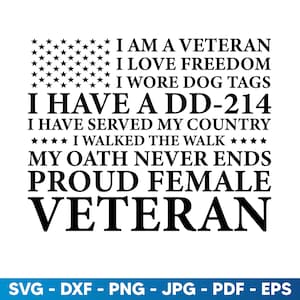 Proud Female Veteran, Memorial Day svg, Memorial Day Shirt, Gift For Veterans, Independence Day Gift, Independence Day, Proud Veteran Wife