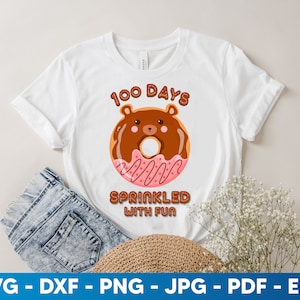 100 Days Sprinkled With Fun SVG, 100th Day of School svg, 100 Days , Donuts svg, Teacher svg, School svg, School Shirt, Digital Download