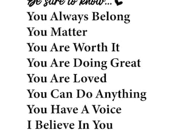 Affirmations for Kids, Classroom svg, Motivational Quotes, positive classroom, Affirmations Poster, Inspirational Quote, motivational svg