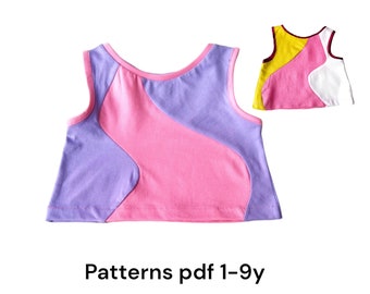 Patrón de costura de blusa para niñas: Proyecto fácil para niños (Patrón PDF)