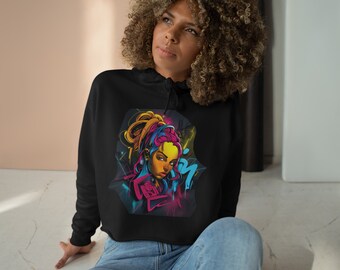 Graffiti Artist III Crop Hoodie by ContrabandNYC