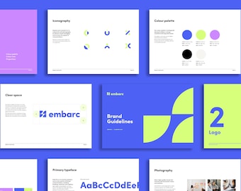 Brand Guidelines Template for Creators, Bright Style guide, Branding kit, Brand Guide Book Presentation, Adobe Indesign Template