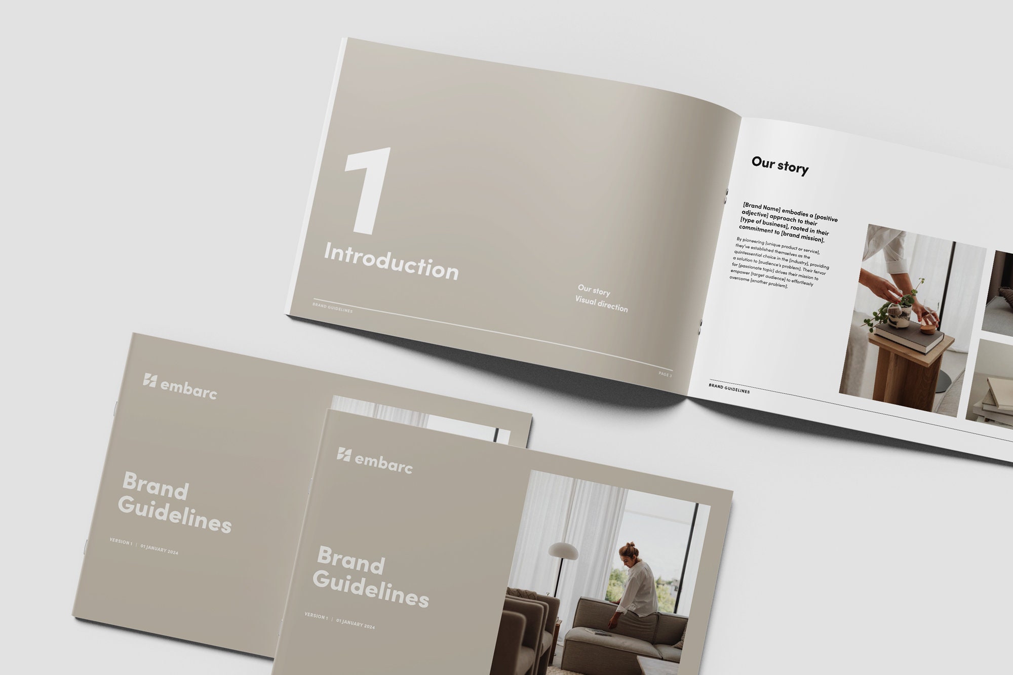 Brand Guidelines Template for Designers, Style Guide, Branding Kit ...