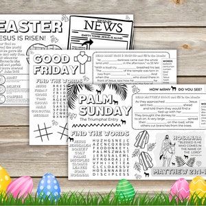 EASTER TRIO Aktivitäten Tischset für Kinder Ministrierung