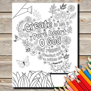 Psalm 51:10 Colouring Sheet