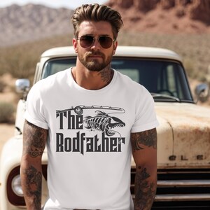 The Godfather Fishing Shirt - Humorous Dad T-Shirt for Father&#39;s Day - Soft Cotton Tee