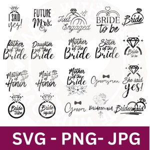 20 mariage 2024 Bundle Svg M. Mme Svg femme mari Svg mariage coupe fichier mariage Cricut Clipart mariée Svg marié Svg EVJF Svg