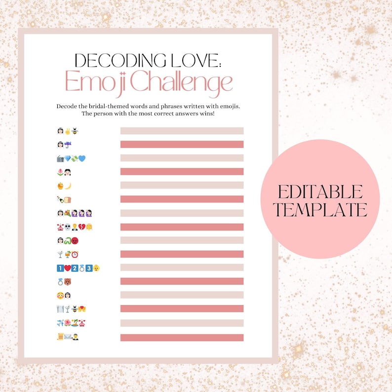 Emoji Bridal Shower Game Template Printable Bridal Shower Games emoji-bridal-shower-game-template-printable-bridal-shower-games