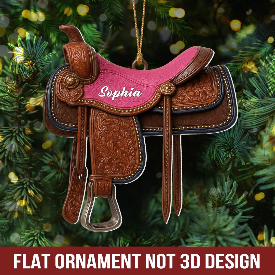 Personalized Horse Saddle Christmas Ornament - Equestrian Gift - Etsy