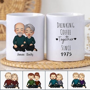 Personalized Wedding Couple Mugs Anniversary Gift,Coffee Lover,Couples Gift,Wife Husband Boyfriend Girlfriend Anniversary or Wedding Gift