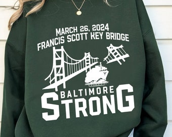 Stay Strong Baltimore Shirt, Pray for Baltimore Tee, Francis Scott Key Brige Tshirt, Heart by Baltimore, Baltimore Bridge Commemorative Tee