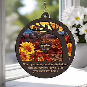 Memorial Suncatcher, Sympathy Gift, Personalized Memorial Gift, Loss Of Mom Gift, Sympathy Gift Family,Memorial Suncatcher,Remembrance Gifts