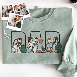 Dad Embroidered Shirt Digital Design, Dad Shirts, Embroidery Gift for Him, Custom Embroidered Photo, Custom Unique Gift, Digital File