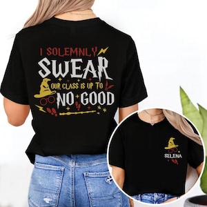 Personalisierte Zauberer Lehrer Shirt, benutzerdefinierte lustige Lehrer Name Shirt, magische Schule Shirt, Bücherwurm Geschenk, zurück zu Schullehrer Shirt