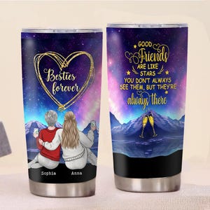 Personalized Bestie Tumbler, Friendship Keepsake Gift,  Custom Tumbler Friendship Gift For Sister Besties BFF, Sistas Gift,Soul Sisters Gift
