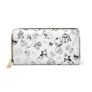 Cartera con cremallera de hockey
