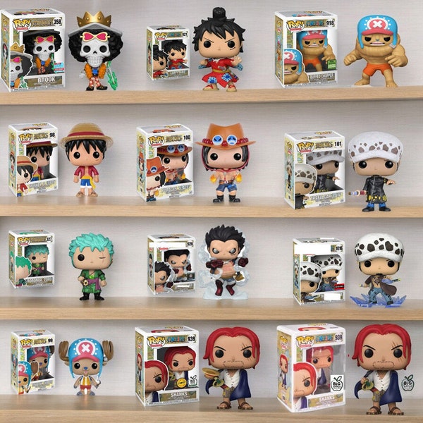 Funko Pop One Piece Anime • One Piece Characters • One Piece Figurines Merch • Cute Anime Lover Gift • Monkey D Luffy, Brook & More