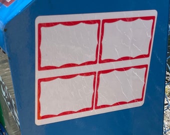 Magnetic Whiteboard - Blank Badge Sticker Quad