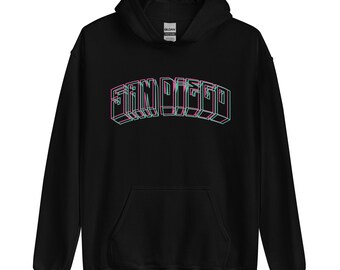 Sudadera con capucha con colores psicodélicos de San Diego