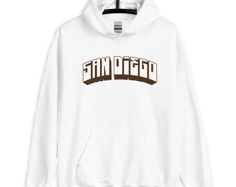 Sudadera con capucha y letras en bloque de San Diego Brown