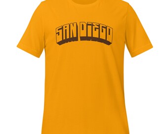 Camiseta con letras en bloque de San Diego Brown